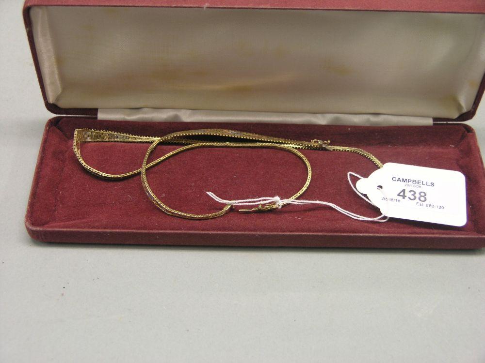 Appraisal: A lady's ct three colour gold necklace and matching bracelet