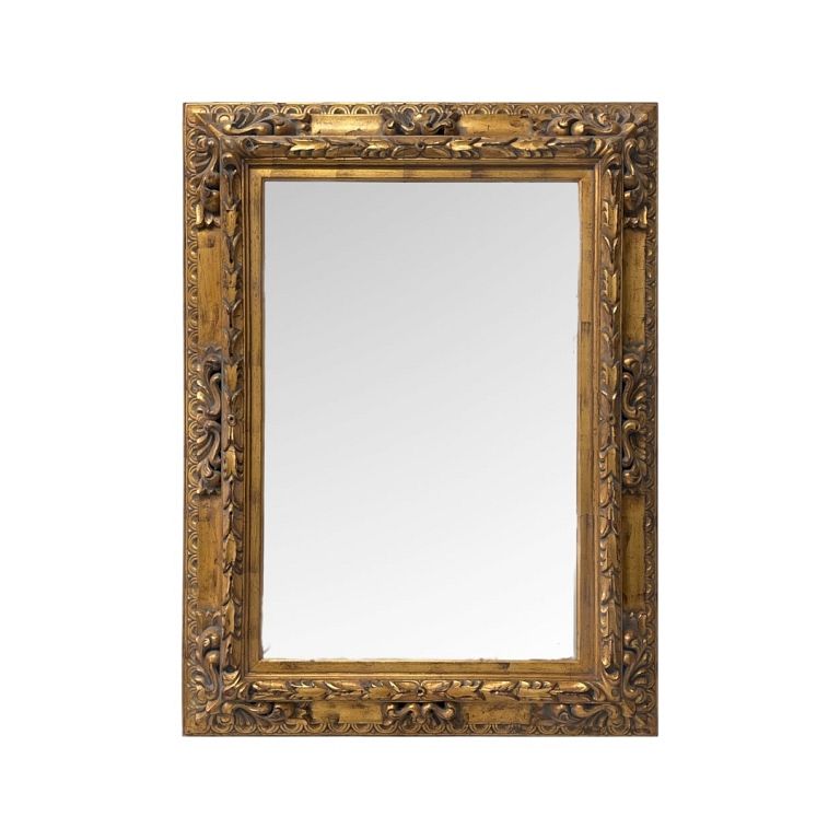 Appraisal: Contemporary French Style Mirror Gilt carved wood frame vintage mirror