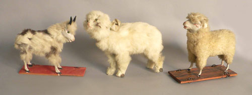 Appraisal: Three stuffed pull toys ca h