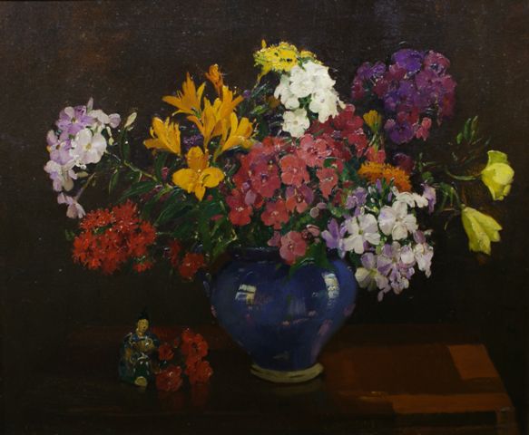 Appraisal: H Davis Richter - Still Life oil on canvas signed