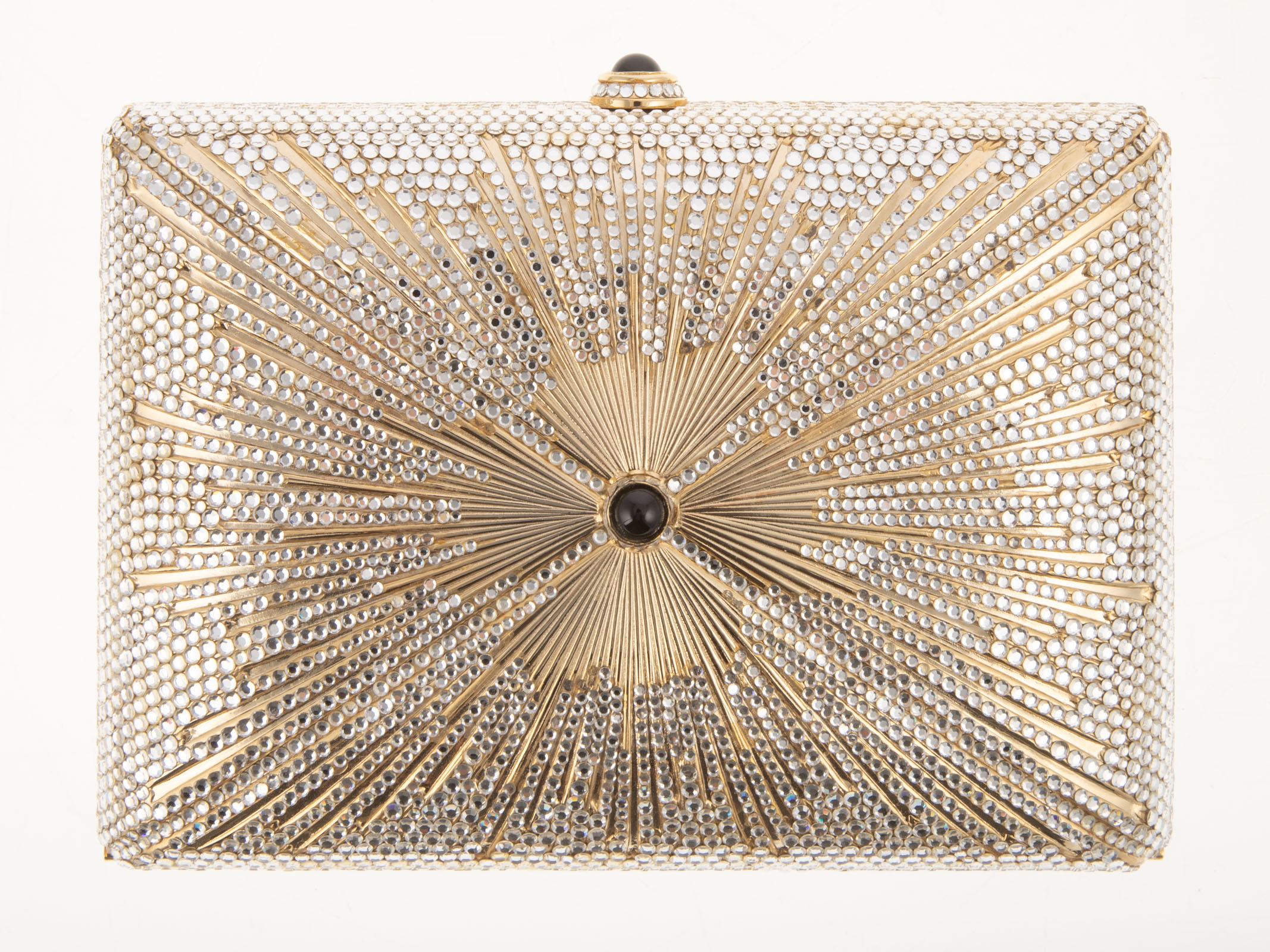 Appraisal: JUDITH LEIBER CRYSTAL EMBELLISHED EVENING BAG includes dust bag and