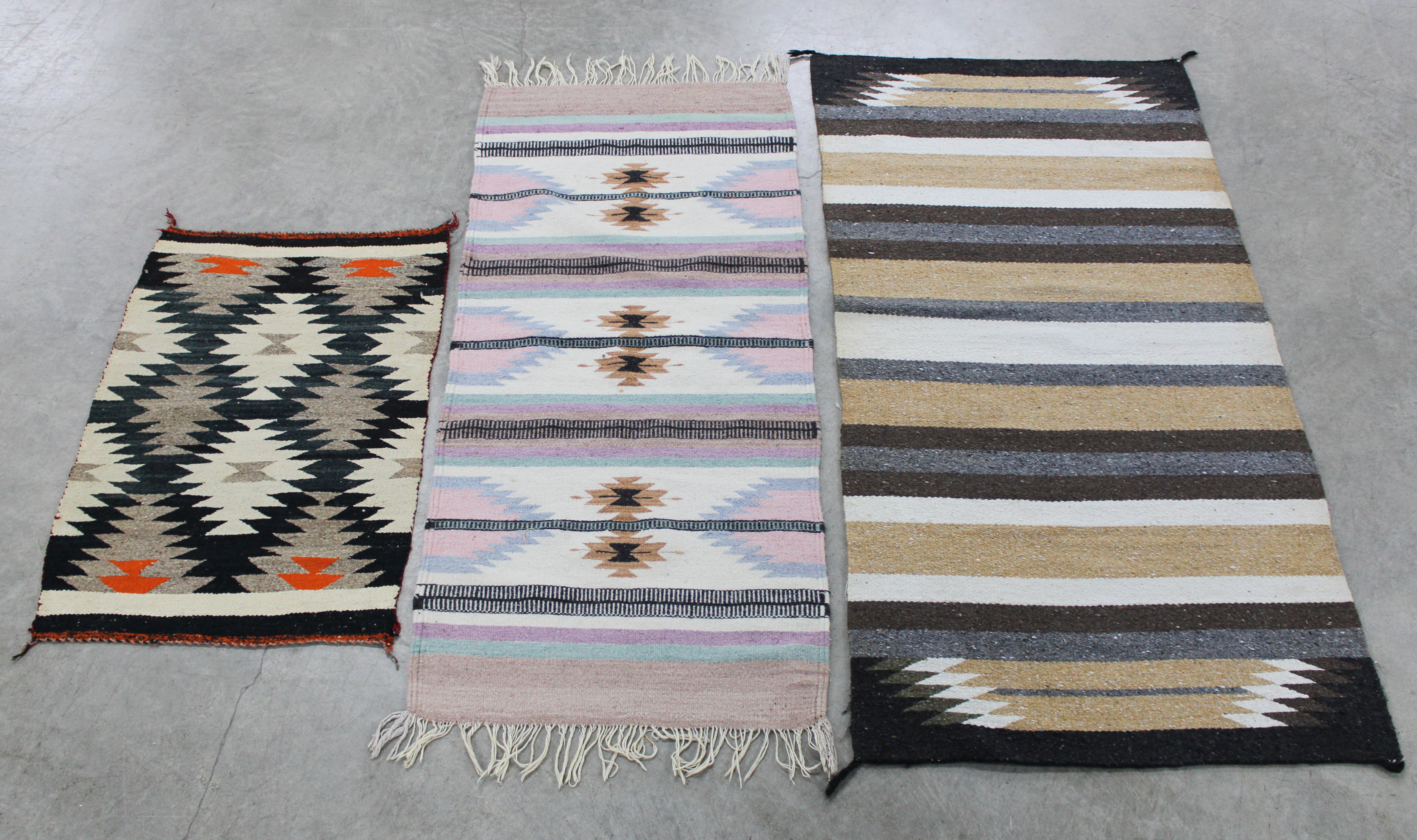 Appraisal: GROUP OF NAVAJO KILIM RUGS Group of Navajo Kilim rugs