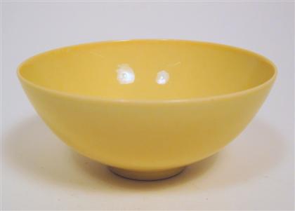 Appraisal: Chinese yellow monochrome porcelain bowlyongzheng mark th century