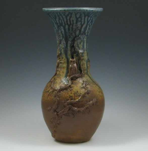 Appraisal: Door Pottery ''Midnight Stare'' in Hickory Blue Wood Ash by