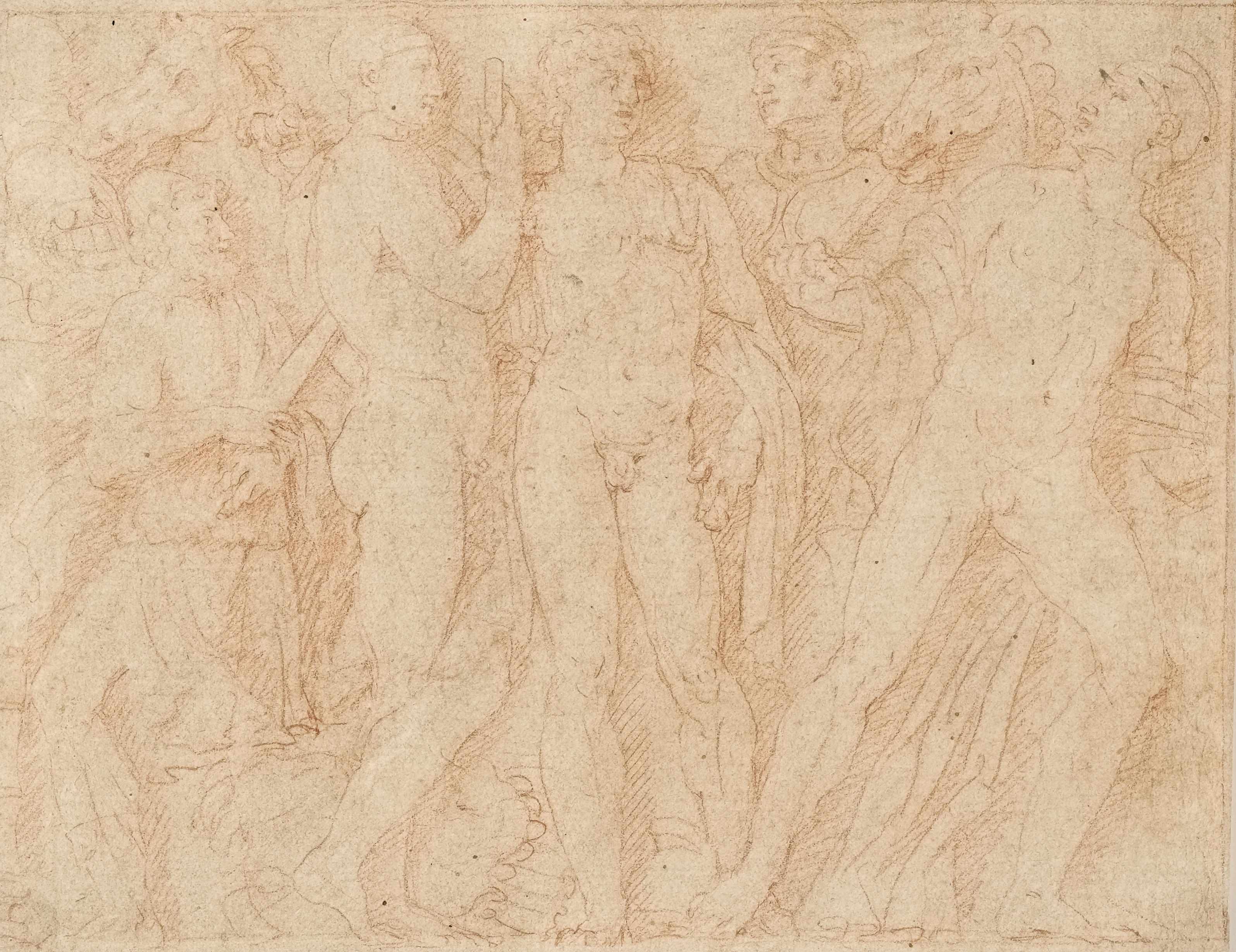 Appraisal: Italian School th century A study of five male nude