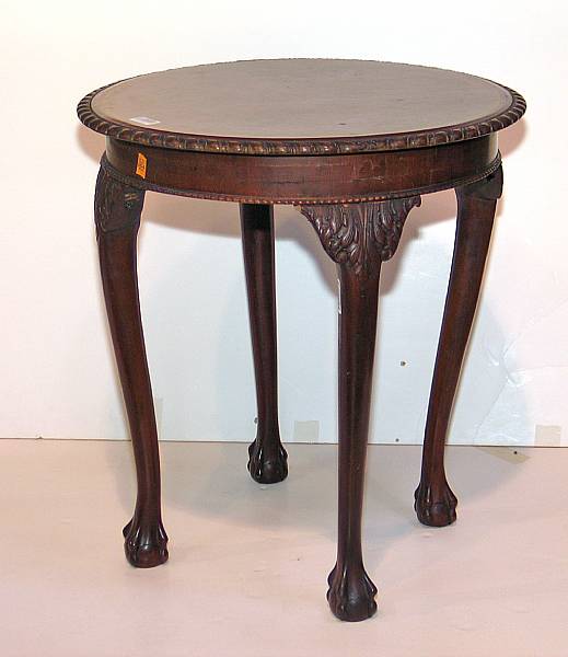 Appraisal: A George III mahogany center table