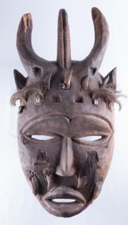 Appraisal: Liberian Poro Society Mask Poro Society mask from Liberia with