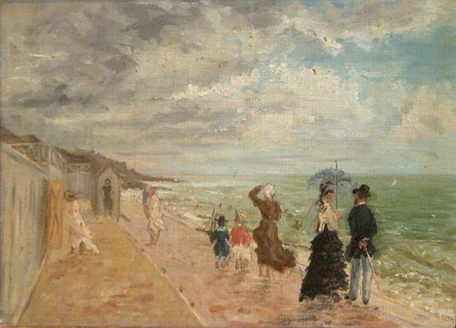 Appraisal: Artist th Century Continental School Title Beach Promenade Date Medium