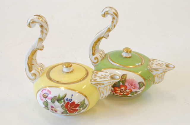 Appraisal: TWO DERBY PORCELAIN SAUCE POTS AF