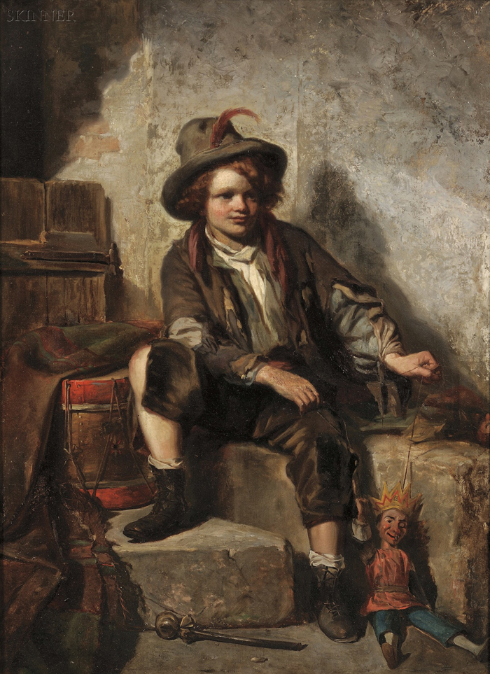 Appraisal: Attributed to Ludwig Knaus German - Portrait of a Boy