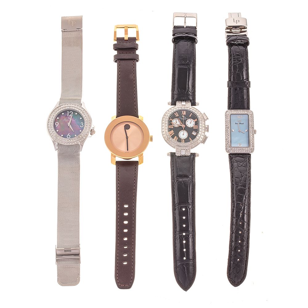 Appraisal: A Collection of Fashion Wrist Watches Four watches including stainless