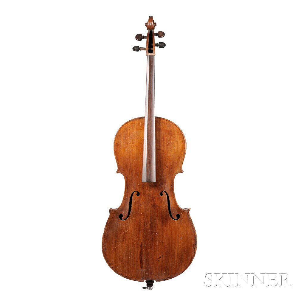 Appraisal: Full-size Violoncello c Early th Century unlabeled length of two-piece