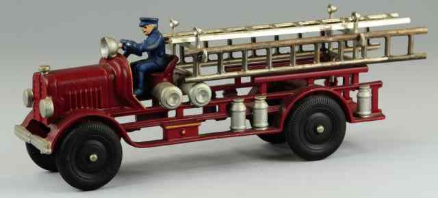 Appraisal: HUBLEY HOOK LADDER TRUCK Cast iron painted in red overall