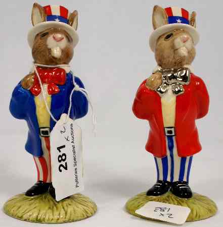 Appraisal: Royal Doulton Uncle Sam Bunnykins x DB and DB DB