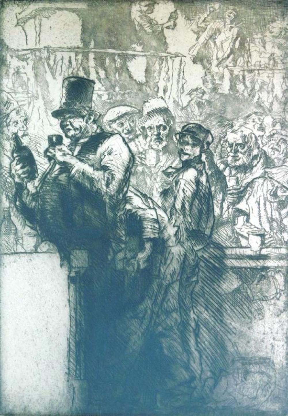 Appraisal: Frank Brangwyn British - The Beer Shop Le Mastroquet Etching