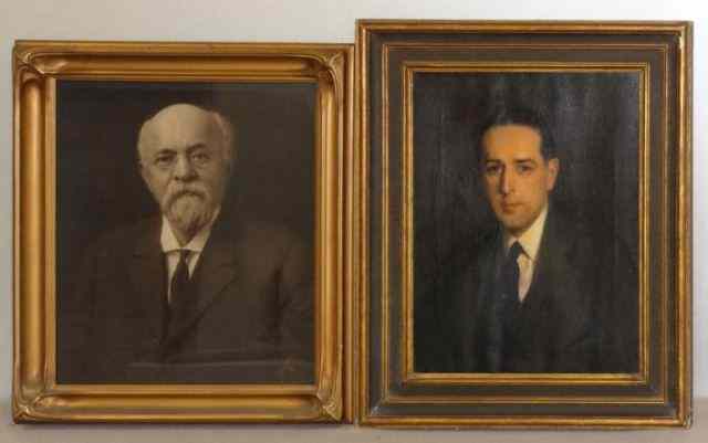 Appraisal: Portraits of Gentleman Cecil Davis Oilon Canvas Portrait of a