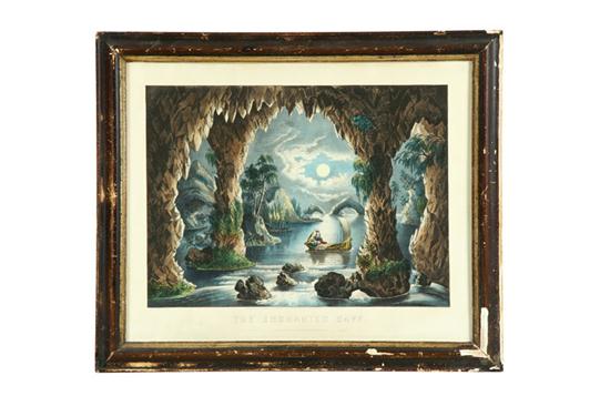 Appraisal: THE ENCHANTED CAVE BY CURRIER IVES Handcolored lithograph on paper