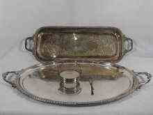 Appraisal: A mixed lot of silver plate comprising a large two