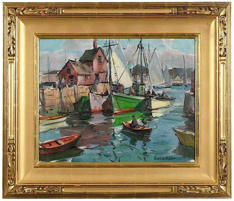 Appraisal: Carl W Peters New York Massachusetts - Fishing Boats signed