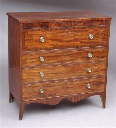 Appraisal: NEW YORK FEDERAL MAHOGANY CHEST OF DRAWERS BY MICHAEL ALLISON