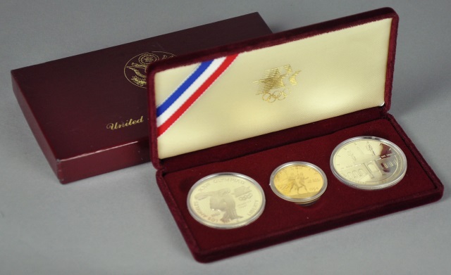 Appraisal: -S - -S Three Coin Proof Olympic Coin SetContains the