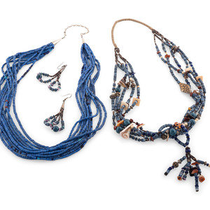 Appraisal: Mary Coriz Kewa th st century Multi-strand Treasure Necklace and