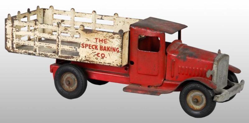 Appraisal: Pressed Steel Metalcraft Speck Baking Co Truck Description American Decals