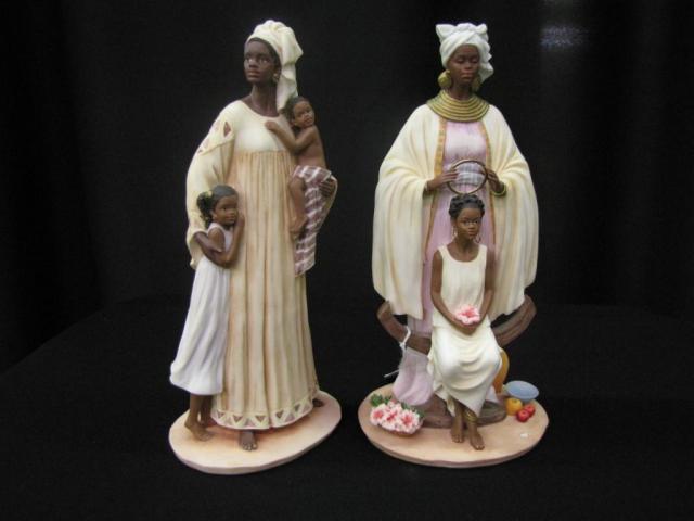 Appraisal: Two Sarah's Attic porcelain figural grouping including Rights mother daughter