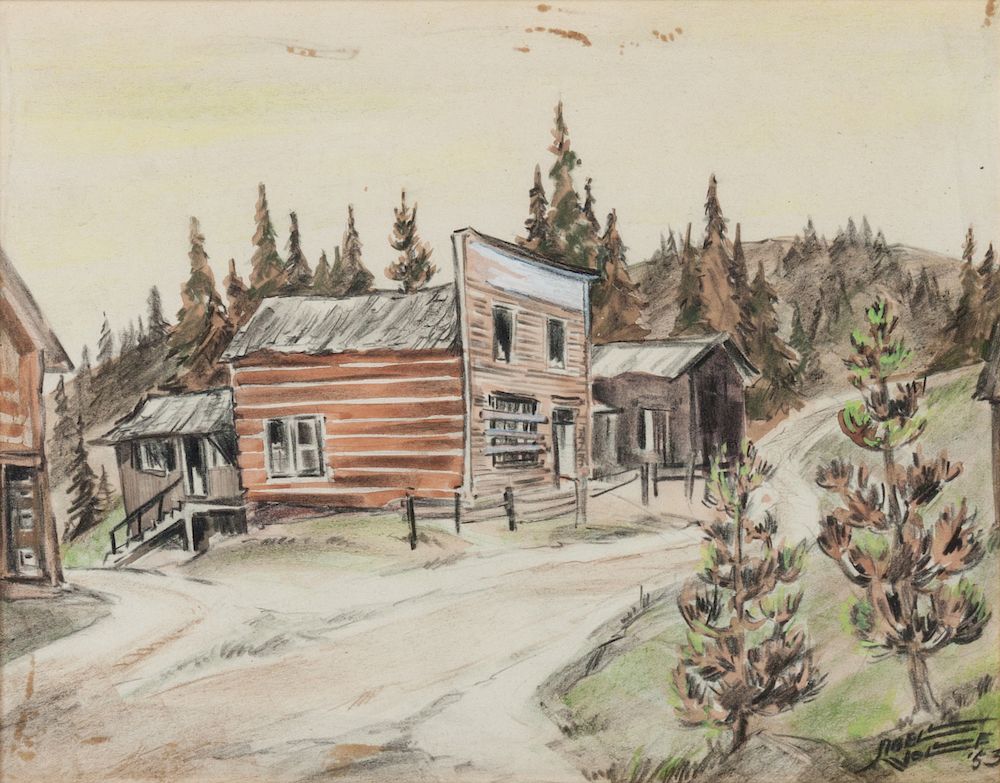 Appraisal: Muriel Sibble Wolle American - Old Western Town Muriel Sibble