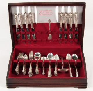 Appraisal: TROY OZS PIECE STERLING SILVER FLATWARE SERVICE WEDDING BELLS BY