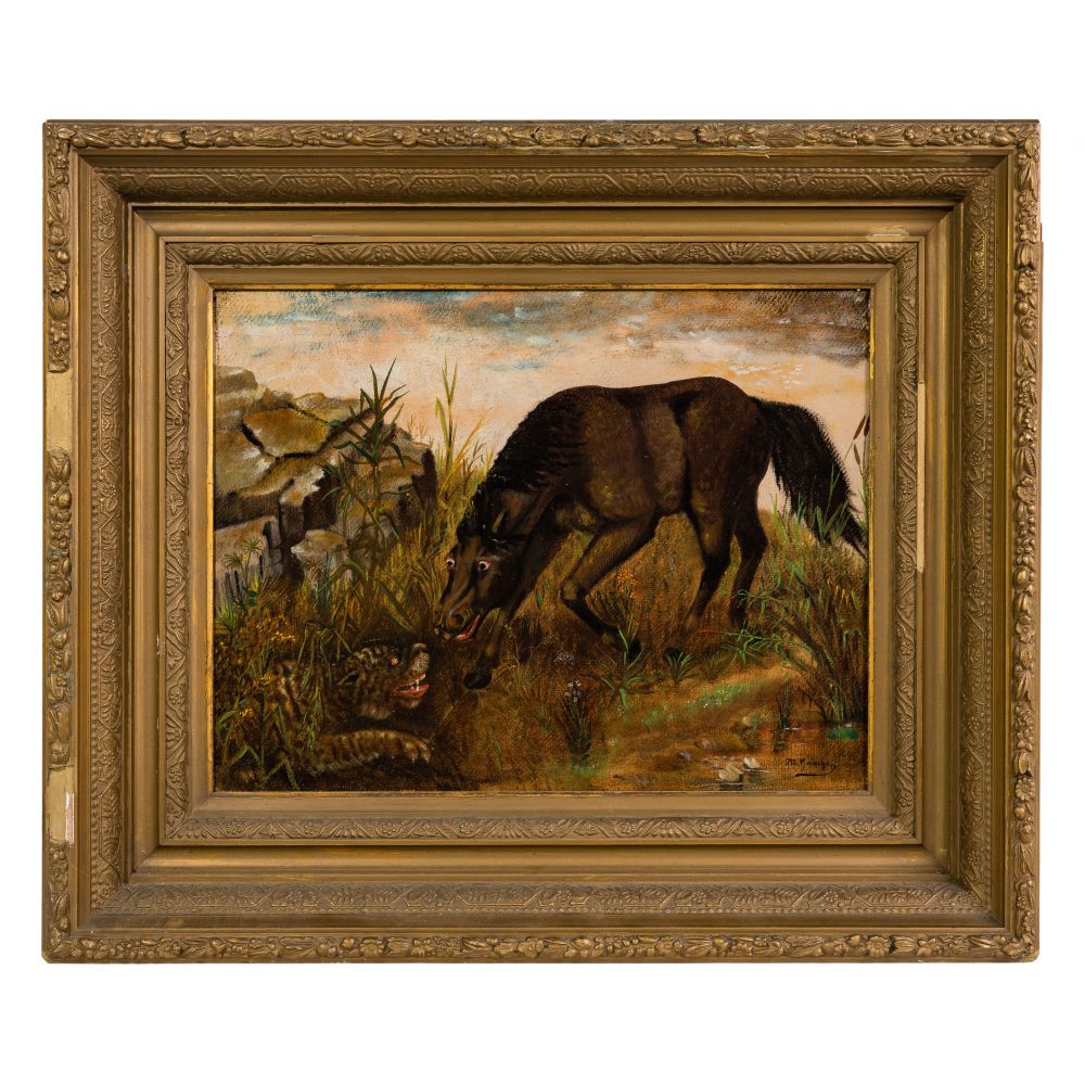 Appraisal: M GAUCHE AMERICAN TH CENTURY OIL ON MASONITEUndated signed lower