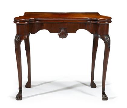 Appraisal: George II Irish mahogany games table th century The shaped