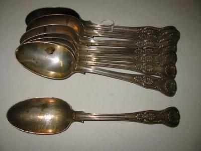 Appraisal: A SET OF EIGHT VICTORIAN TABLE SPOONS maker Henry and