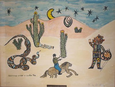 Appraisal: Dreaming Under a Cactus Tree' by Niki de St Phalle