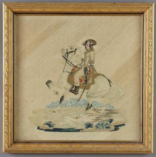 Appraisal: French School Napoleon on Horseback th c p French School