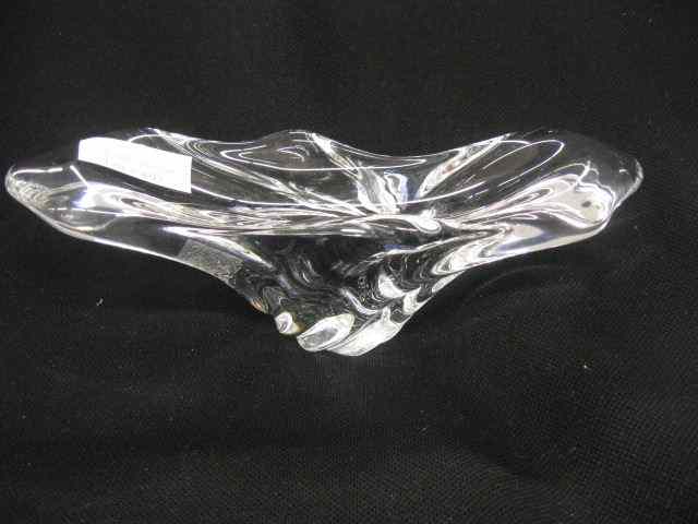 Appraisal: Baccarat Crystal Dish freeform '' x '' signed excellent