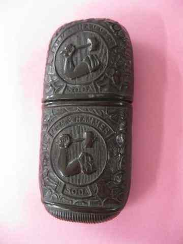 Appraisal: Arm Hammer Soda Victorian Match Safe gutta percha '' x