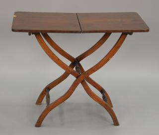 Appraisal: George III mahogany folding table th century ht in top