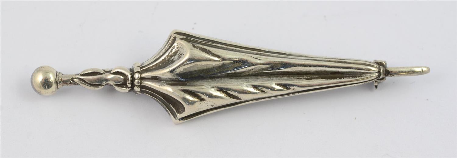 Appraisal: Sterling silver umbrella pin - x TO