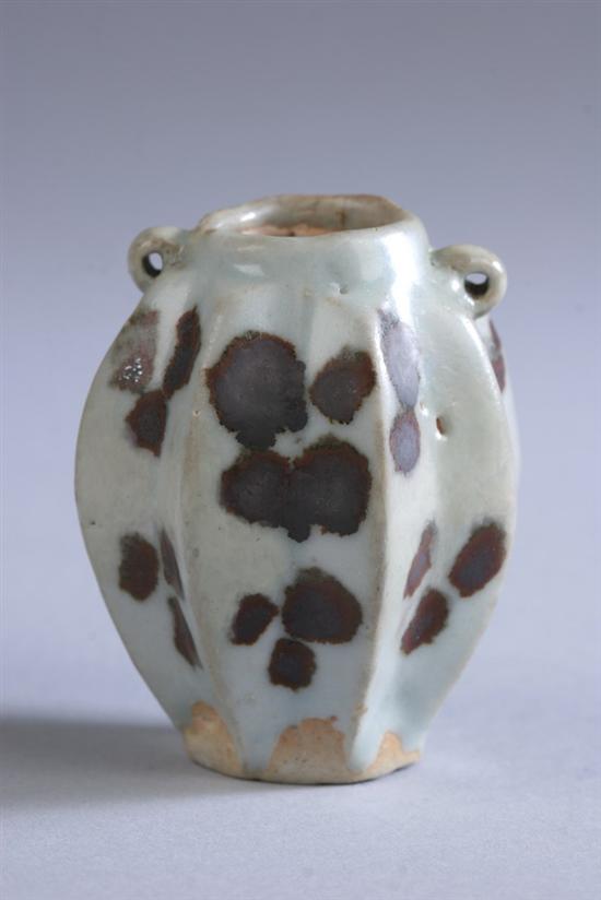 Appraisal: CHINESE COPPER RED AND WHITE PORCELAIN JARLET Song Yuan Dynasty