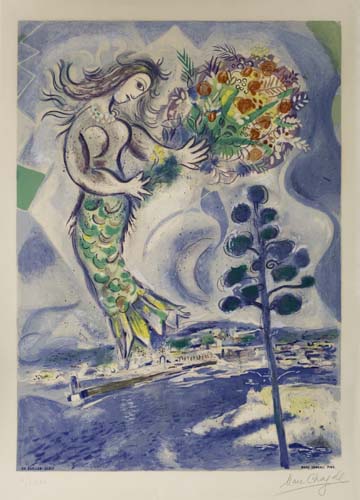 Appraisal: MARC CHAGALL after Sir ne au Pin Color lithograph x