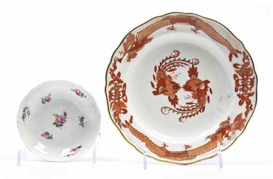 Appraisal: A Meissen Porcelain Plate of circular form having dragon decoration