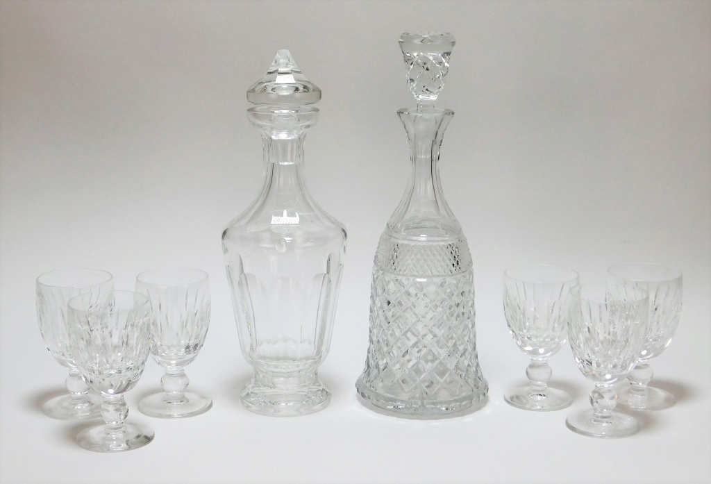 Appraisal: PC WATERFORD CUT CRYSTAL WINE GLASSES DECANTERS Connecticut th CenturyIncludes