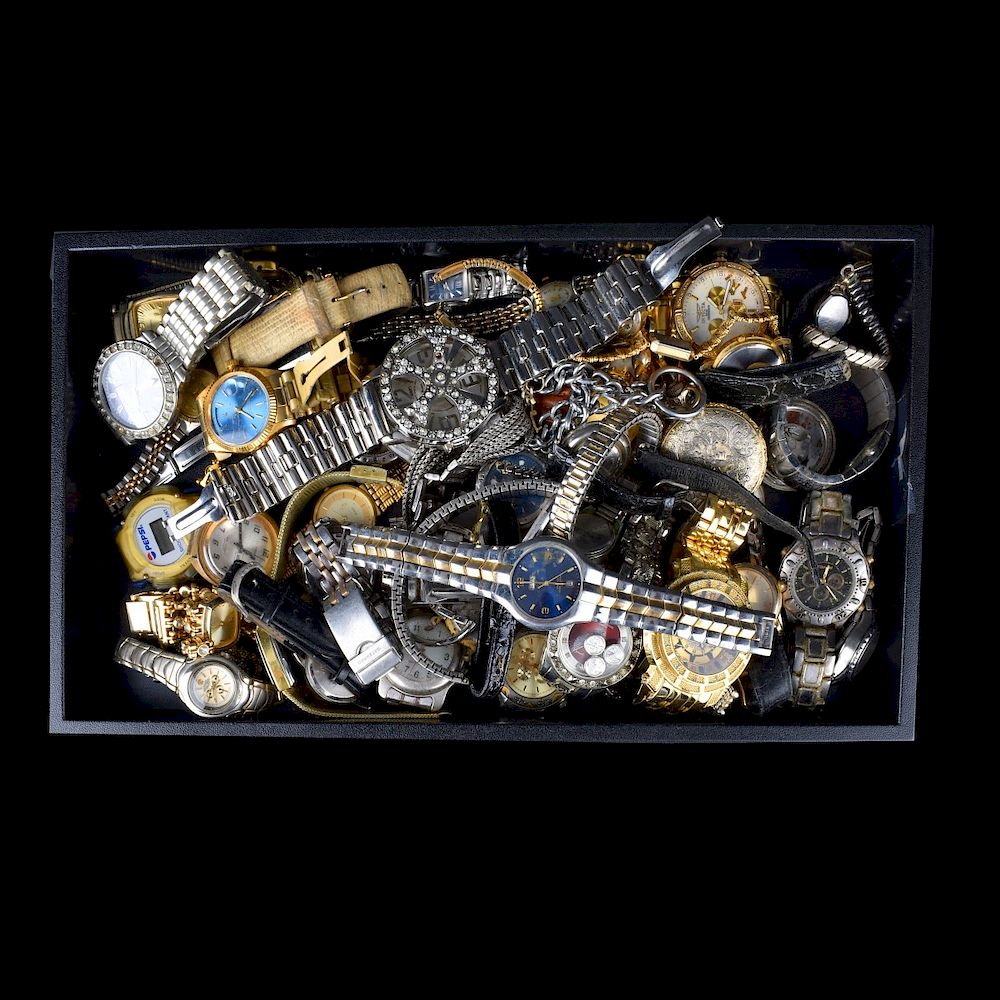 Appraisal: Lot Of Fashion Watches Large lot of vintage fashion watches