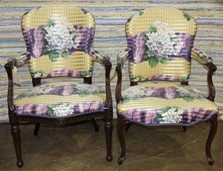 Appraisal: lot of George III mahogany armchairs lot of George III