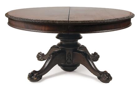 Appraisal: George II Style Carved Mahogany Extension Dining Table Estimate -