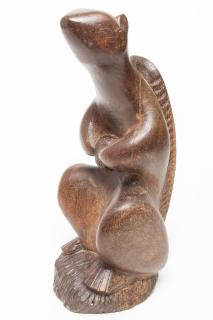 Appraisal: Benedict Tatti American Benedict Tatti Mid-Century hand-carved wood squirrel sculpture