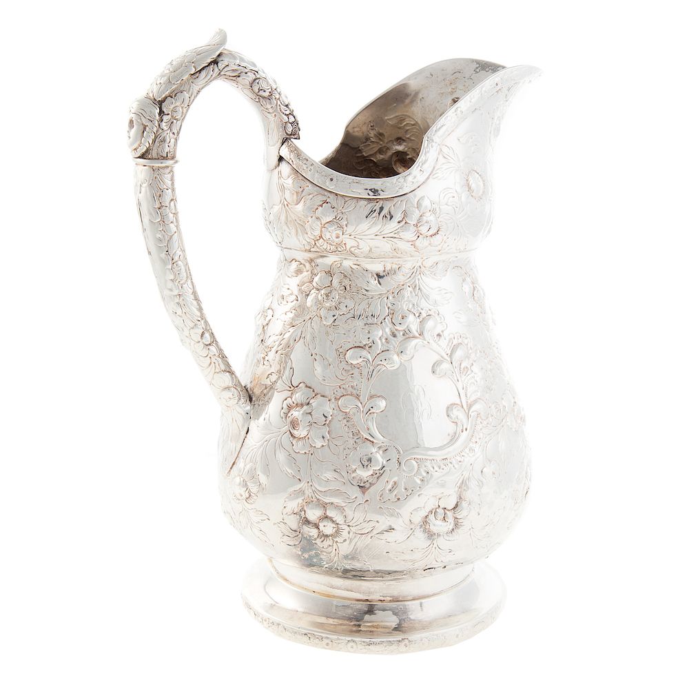 Appraisal: S Kirk Coin Silver Water Pitcher C with old assay