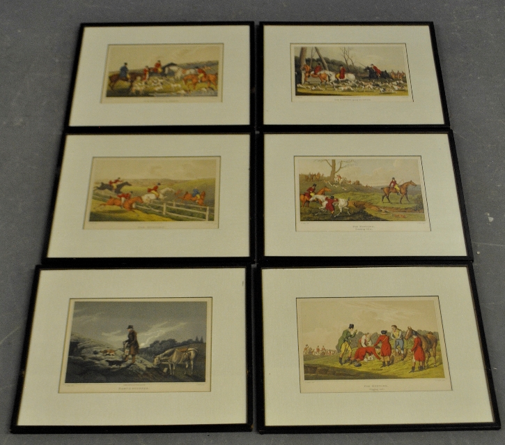 Appraisal: - Set of six framed and matted Henry Alken fox