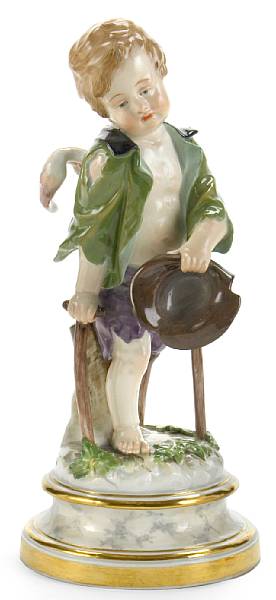 Appraisal: A Meissen porcelain figure of Cupid as a mendicant late